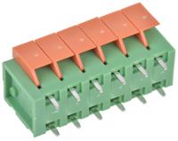 1776260-6 TE Connectivity Buchanan Series PCB Terminal Block, 6-Contact, 5.08mm Pitch, Through Hole Mount, 1-Row, Spring Cage