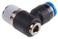 qslv-14-6-i Festo QS Series Elbow Threaded Adaptor, R 1/4 Male to Push In 6 mm, Threaded-to-Tube Connection Style, 153098