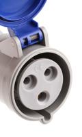 3133243 Scame IP44 Blue Cable Mount 2P + E Industrial Power Socket, Rated At 32A, 230 V