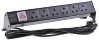839-9806 RS PRO Type G - British 6 Gang Power Distribution Unit, 3m Cable