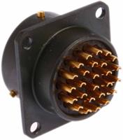 62gb-12e16-26pn Amphenol Limited, 62GB 26 Way Box Mount MIL Spec Circular Connector ReceptacleOlive, Pin Contacts,Shell Size 16,