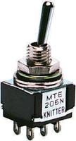 mte-206-p KNITTER-SWITCH Toggle Switch, Panel Mount, On-Off-On, DPDT, Solder Terminal