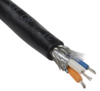 6454-bk005 Alpha Wire Alpha Essentials Data & Bus Cable Series Data Cable, 1 Pairs, 2 Cores, 0.456 mm², Screened, 22 AWG, 30m,