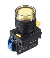 yw1l-mf2e10q4y Idec YW Series Illuminated Push Button Complete Unit, Panel Mount, 22mm Cutout, SPST, IP65