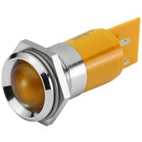 17-530352 EAO 17-53 Series Yellow Panel Mount Indicator, 24, 22.3 Mounting Hole Size, Plug-In Termination, IP40, IP65