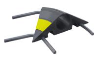 252-2844 RS PRO 1m Black/Yellow Cable Cover in Rubber, 60mm Inside dia.