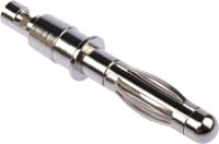 1701122-04rs Schutzinger Red Male Banana Plug, 4 mm Connector, 16A, 50V, Nickel Plating