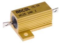 hs25-24r-j Arcol, 24Ω 25W Wire Wound Chassis Mount Resistor HS25 24R J ±5%