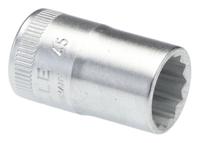02410028 STAHLWILLE 3/8 in Drive 7/16in Standard Socket, 12 point, 28 mm Overall Length