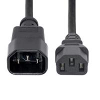 pxt1001m StarTech.com Straight IEC C13 Socket to Straight IEC C14 Plug Power Cord, 1m