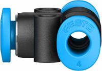 qsmt-4 Festo QSMT Series Tee Tube-to-Tube Adaptor Push In 4 mm, Push In 4 mm to Push In 4 mm, Tube-to-Tube Connection Style,