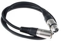 742-4488 RS PRO Female 3 Pin XLR to Male 3 Pin XLR  Cable, Black, 1m