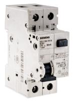 5su1356-7kk10 Siemens RCBO, 10A Current Rating, 1P+N Poles, 30mA Trip Sensitivity, Type C, Sentron Range