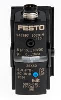 sde5-d10-fp-q6e-p-m8 Festo Pressure Sensor, 12 to 24V dc, IP40 10bar