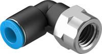 qslf-14-8-b Festo QS Series Elbow Threaded Adaptor, G 1/4 Female to Push In 8 mm, Threaded-to-Tube Connection Style, 153277