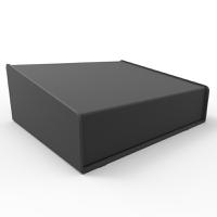 1456fe1bkbk Hammond 1456 Series Black Aluminium Enclosure, IP31, Black Lid, 140 x 165 x 64mm