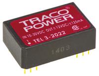 tel-3-2022 TRACOPOWER TEL 3 DC-DC Converter, ±12V dc/ ±125mA Output, 10 → 30 V dc Input, 3W, Through Hole, +85°C Max Temp