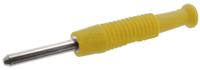 973509103 Hirschmann Test & Measurement Yellow Male Banana Plug, 2mm Connector, Solder Termination, 6A, 60V dc, Nickel Plating