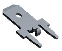 63982-1 TE Connectivity FASTON .187 Uninsulated Male Spade Connector, PCB Receptacle, 4.75 x 0.51mm Tab Size