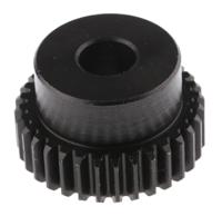 521-6317 RS PRO Steel 32 Teeth Spur Gear, 1 Module, 10mm Bore Diam, 32mm Pitch Diam, 26mm Hub Diam