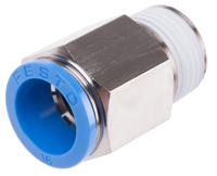 qs-12-16 Festo QS Series Straight Threaded Adaptor, R 1/2 Male to Push In 16 mm, Threaded-to-Tube Connection Style, 153011