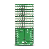 mikroe-4115 MikroElektronika MIKROE-4115, 10x10 RGB Click LED Matrix LED Driver for WS2812 for Full Colour Module, LED Decorative