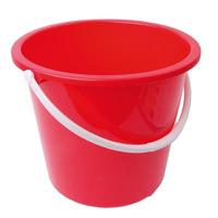 227-916 10L Plastic Red Bucket With Handle