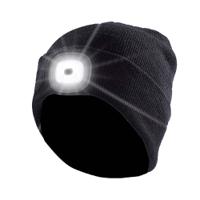 bonc01v00 SURFLEX Black 100% Acrylic LED Beanie Hat