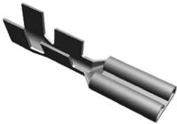 42068-1 TE Connectivity FASTON .110 Uninsulated Female Spade Connector, Receptacle, 2.79 x 0.51mm Tab Size, 0.3mm² to 0.8mm²