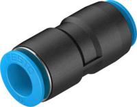 qs-12-10-20 Festo QS Series Reducer Nipple, Push In 12 mm to Push In 10 mm, Tube-to-Tube Connection Style, 130694