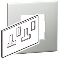 5-751-01 Legrand Silver 2 Gang Light Switch Cover
