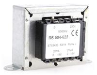 504-622 RS PRO 50VA 2 Output Chassis Mounting Transformer, 15V ac, IEC 61558-2-6
