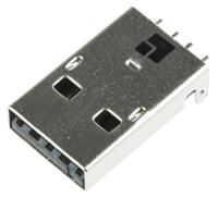 2410-07 Lumberg Right Angle, SMT, Plug Type A 2.0 USB Connector