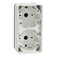 mur39912 Schneider Electric White 2 Gang Plug Socket, Indoor, Outdoor Use