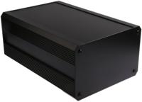 188-1274 RS PRO Black Extruded Aluminium Heat Sink Case, IP40, Black Lid, 300 x 200 x 130mm