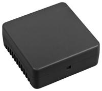 192-0714 RS PRO Black ABS Enclosure, IP20, IK06, Black Lid, 75.8 x 75.8 x 30.2mm