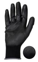 ln614-10 Liscombe LN6 Black Nylon Polyamide Work Gloves, Size 10, Polyurethane Coating