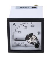 d481mcs75mv4-001-0300a HOBUT D48MC Analogue Panel Ammeter 0/300A For Shunt 75mV DC, 48mm x 48mm Moving Coil
