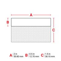 m6-107-427 Brady B-427 Black on White/Transparent Label Printer Tape, 50.80 mm Width, 38.10mm Label Length, 50.8mm Label Width