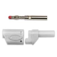 bu-3110410-9 Mueller Electric White Male Banana Plug, 4 mm Connector, Solder Termination, 20A