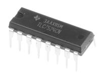 tlc7524cn Texas Instruments, DAC 8 bit-, 10Msps, ±2.5LSB Parallel, 16-Pin PDIP