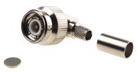 j01010a0037 Telegartner, Plug Cable Mount TNC Connector, 50Ω, Crimp Termination, Right Angle Body
