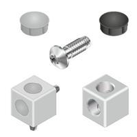 3842549870 Bosch Rexroth M8 Corner Cube Kit, Connecting Component, Strut Profile 45 mm, Groove Size 10mm