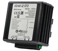 dd-48-12-072 Alfatronix Ltd DD DC-DC Converter, 12V dc/ 6A Output, 48 V dc Input, 72W, Clip Mount, +80°C Max Temp -25°C Min Temp