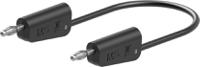 641034-10021 Staubli Test lead, 19A, 30V ac, Black, 1m Lead Length
