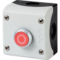 216521-m22-d-r-x0kc11i Eaton Momentary Enclosed Push Button - SPDT, Plastic, 1 Cutouts, Red, O, IP69K