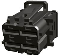1534404-1 TE Connectivity, AMP MCP 6.3 Automotive Connector Socket Black Cable Mount 4 Way