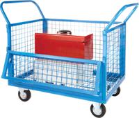 292-4043 RS PRO Steel Mesh Sided Trolley, 900 x 600mm, 250kg Load