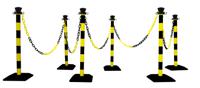 ppc3006nj Viso Black & Yellow Plastic Chain Barrier, 10m