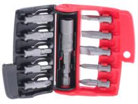 e111pb Facom Driver Bit Set 10 Pieces, Hexagon, Pozidriv, Slotted